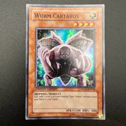 YuGiOh Worm Cartaros HA01-EN019 Super Rare Limited Edition NM - Image 1