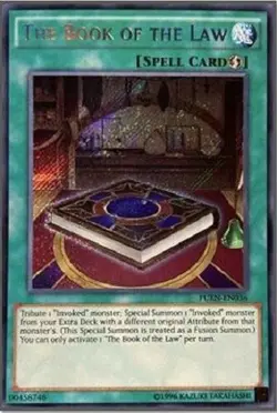 Yugioh - The Book of the Law - Secret Rare NM - Free Holographic Card - Image 1