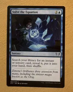 MTG Solve The Equation Card, MINT, Strixhaven School Of Mages - Image 1