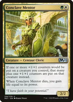 [MTG] Conclave Mentor (Foil) (216) (M21) LP-HP - Image 1
