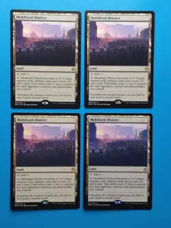 MTG 4x Mobilized District x4 NM War of the Spark Magic Playset - Image 1