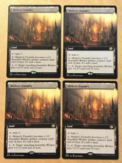MTG Magic the Gathering 1x Mishra’s Foundry Extended Art Brothers’ War LP - Image 1