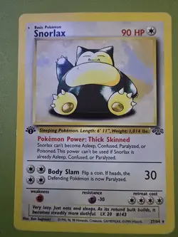 Snorlax 27/64 Jungle Regular 1st Edition Non-Holo Pokemon TCG - MP - Image 1