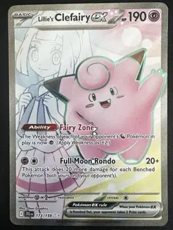 Lillie's Clefairy ex 173/159 Sv09: Pokemon Journey Together Promo Holo- NM - Image 1
