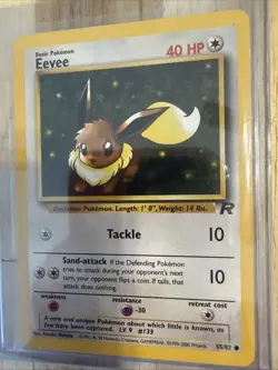 Eevee 55/82 - Team Rocket Set - Vintage - Pokemon TCG - Image 2