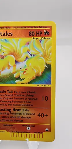 Ninetales 025/147 Aquapolis Reverse Holo Rare Pokemon TCG - Image 5