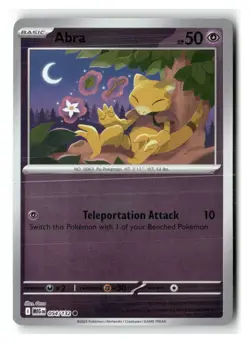 Abra 054/132 Common Mega Evolution Pokemon Reverse Holo Near Mint - Image 1