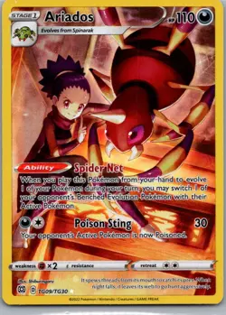 Ariados TG09/TG30 Holo Brilliant Stars Trainer Gallery Pokemon Holo NM - Image 1