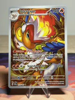 Infernape 173/167 Sv06: Twilight Masquerade Holo Illustration Rare Pokemon HP - Image 1