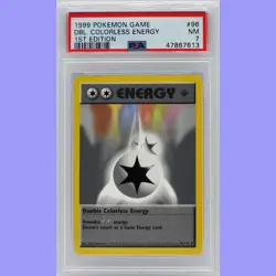 Pokemon 1st Edition Base Set Double Colorless Energy 96/102 PSA 7 NEAR MINT - Image 1