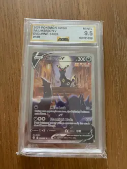 Umbreon V 189/203 Evolving Skies s6a Alt Art Pokemon AGS 9.5 - Image 1