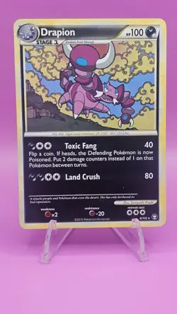 Drapion 4/102 - HGSS Triumphant - Holo Rare Pokemon Card NM 🖤 - Image 1
