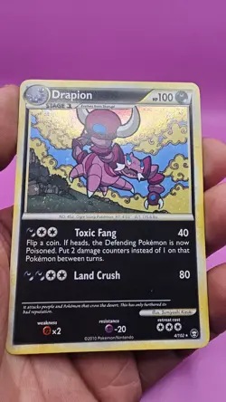 Drapion 4/102 - HGSS Triumphant - Holo Rare Pokemon Card NM 🖤 - Image 5