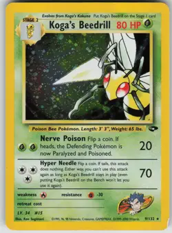 Pokemon TCG Koga's Beedrill Holo Rare Gym Challenge 009/132 - Image 1