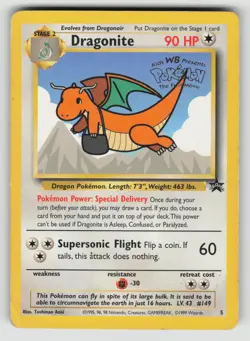 Dragonite 5 Promo Wizards Black Star Promos Pokemon HP/dmg - Image 1