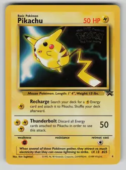 Pikachu 4 Promo Wizards Black Star Promos Pokemon LP - Image 1