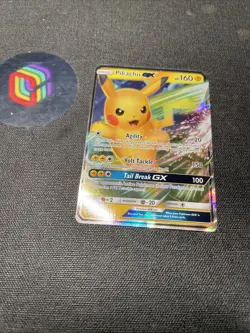 [NM]PIKACHU GX Black Star Promo POKEMON Holo Foil 2019 Trading Card SM232 - Image 5