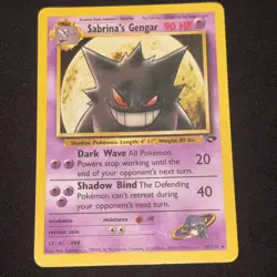 Pokemon Vintage Sabrina's Gengar Gym Challenge Rare 29/132 WotC - Image 1