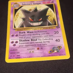Pokemon Vintage Sabrina's Gengar Gym Challenge Rare 29/132 WotC - Image 5
