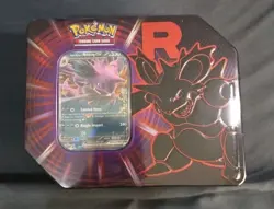 Team Rocket's Mewtwo ex Pokemon TCG Tin - Factory Sealed - Image 1