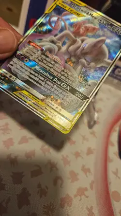 2019 Mew & Mewtwo GX Tag Team SM191 Black Star Promo Pokemon Card DAMAGED - Image 2
