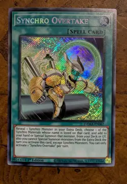 Synchro Overtake DAMA-EN067 1st Edition Secret Rare Near Mint Yu-Gi-Oh! - Image 1