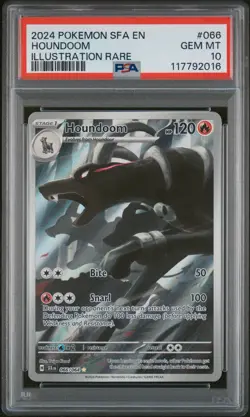 Pokemon TCG Houndoom Full Art Holo Card 066/064 Shrouded Fable Illustration Rare - Image 1