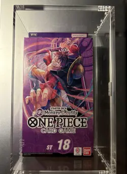 One Piece card game Starter Deck Purple Luffy ST-18 Sealed MINT with ACRYLIC - Image 4