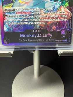 Monkey D. Luffy OP09-061 One Piece TCG ST26 Leader English Foil NM - Image 2