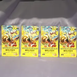 Bandai One Piece CCG Adventure on Kami's Island Booster 4 Packs English Luffy - Image 1