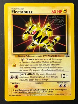 Electabuzz 2 First Movie Promo WOTC Black Star - Pokemon Card B LP - Image 1