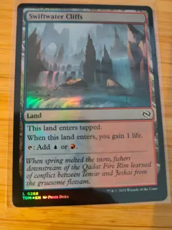 MTG Swiftwater Cliffs (FOIL) 0268 Tarkir: Dragonstorm M/NM Free UK P&P - Image 1
