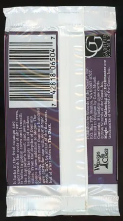 1994 MTG Magic the Gathering The Dark Booster Pack New / Sealed 742818065047 - Image 2