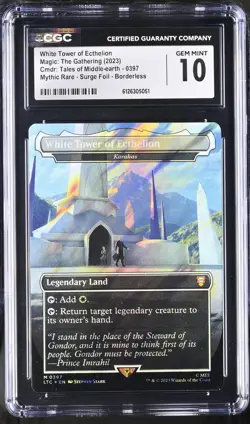 KARAKAS Lord of the Rings Surge Foil Mythic White Tower of Ecthelion CGC 10 MTG - Image 1