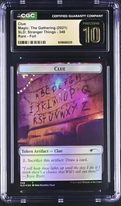 CLUE TOKEN Secret Lair Foil Stranger Things CGC Pristine 10 MTG [Nostalgium] - Image 1