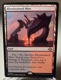 Magic MTG - Bloodstained Mire *Modern Horizons 3* Near Mint & Un-Played B/R Land - Image 1
