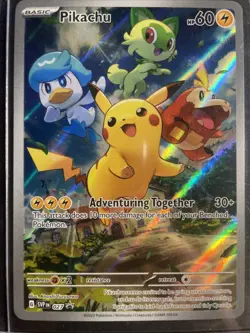 Pokemon Pikachu Full Art Promo Holo 027 SV Scarlet & Violet 2023 60 HP - Image 2