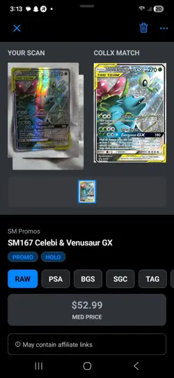 Pokemon Celebi & Venusaur GX SM167 SM Promos Tag Team Promo Holo Basic Card - Image 4