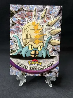 Omastar 139 Topps Pokemon Series 3 Blue Logo First Print Holo/Non-Holo Card NM - Image 1