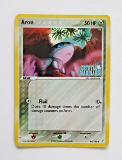 Pokemon TCG EX Crystal Guardians - Aron 44/100 Reverse Holo Common (2006) HP/DMG - Image 1