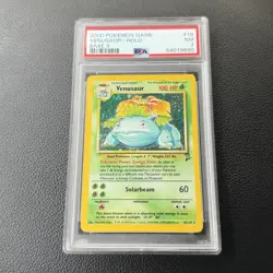 2000 Pokemon Game Base II Venusaur Holo Base II PSA 7 18/130 - Image 1