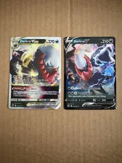 Darkrai VSTAR 099/189 & V 098/189 Astral Radiance Ultra Rare Pokemon TCG NM Set - Image 1