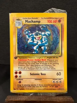 Pokemon 1st Edition Machamp Holo 8/102 Base Set SEALED 1999 WOTC Vintage NM - Image 1