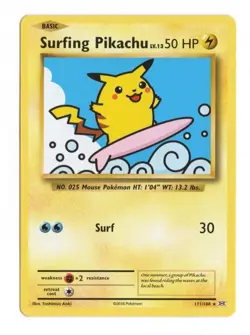 Pokemon Surfing Pikachu 111/108 XY Evolutions Secret Rare 2016 NM English - Image 1