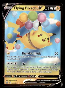 Flying Pikachu V 006/025 Holo V Rare Celebrations Pokemon TCG NM - Image 1