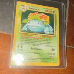 Pokemon TCG Venusaur 015/102 Base Set Holo Rare 100 HP English 1999 - Image 1