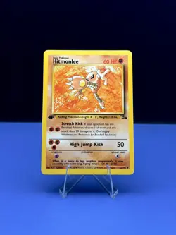 1st Edition Hitmonlee Rare Fossil 22/62 Pokemon TCG - VLP - Image 1