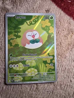 Rowlet Full Art Holo Pokemon Card 090/088 Perfect Order - Image 1