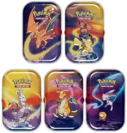 Pokemon Full Set 5 Mini Tin + Promo Prodigi di Kanto Powers ITA, NEW, SEALED - Image 1