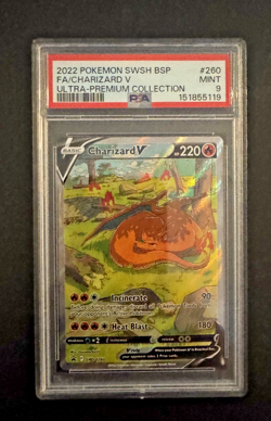2022 Pokemon SWSH260 * BSP * Full Art * Charizard V * Ultra Prem. Coll. * PSA 9 - Image 1